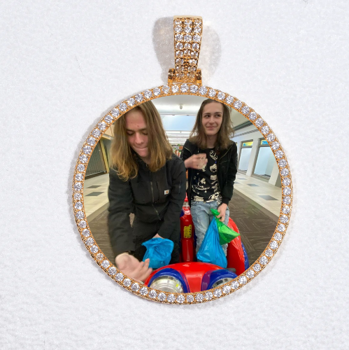MEDIUM 3D CIRCLE CUSTOM PICTURE PENDANT