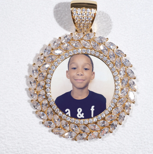 Large 3D Wheat Ear Custom Picture Pendant