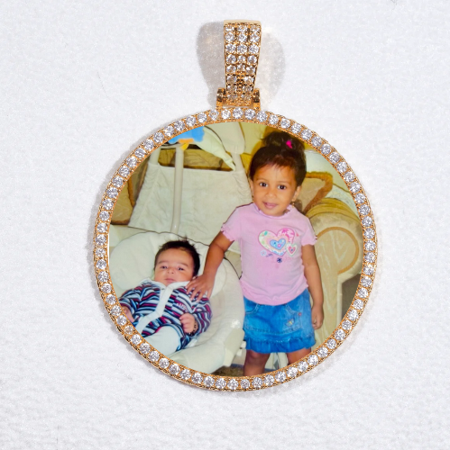 MEDIUM 3D CIRCLE CUSTOM PICTURE PENDANT