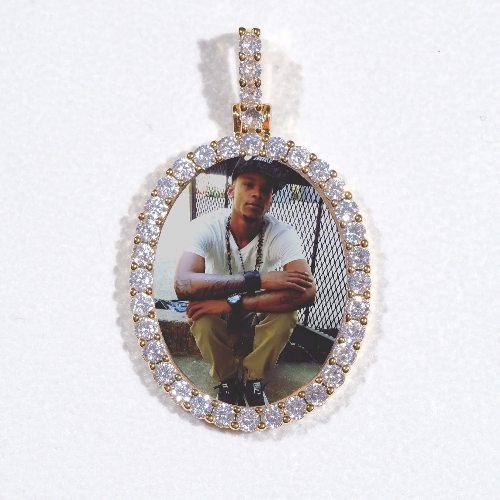 3D Oval Custom Picture Pendant
