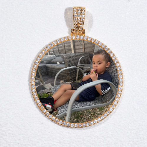 MEDIUM 3D CIRCLE CUSTOM PICTURE PENDANT