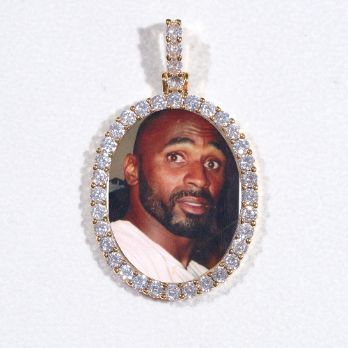 3D Oval Custom Picture Pendant