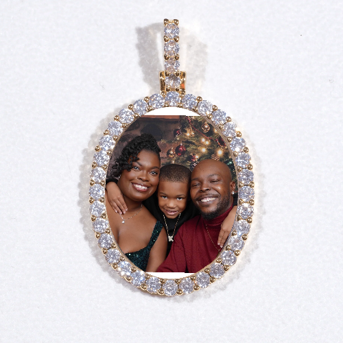 3D Oval Custom Picture Pendant