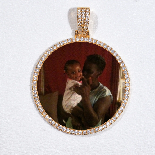 MEDIUM 3D CIRCLE CUSTOM PICTURE PENDANT