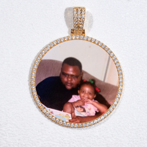 MEDIUM 3D CIRCLE CUSTOM PICTURE PENDANT