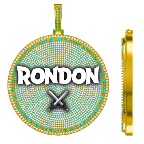 CUSTOM LETTER NECKLACE 3D BIG DISC