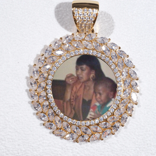 Large 3D Wheat Ear Custom Picture Pendant