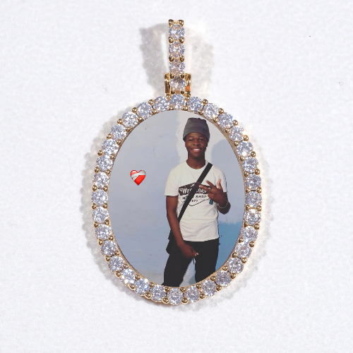 3D Oval Custom Picture Pendant