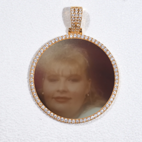MEDIUM 3D CIRCLE CUSTOM PICTURE PENDANT
