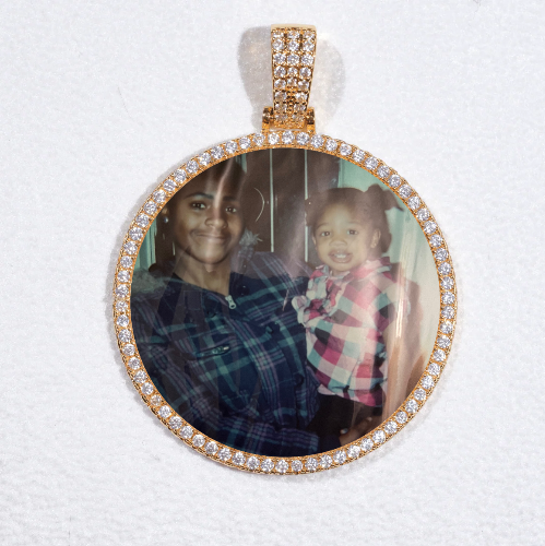 MEDIUM 3D CIRCLE CUSTOM PICTURE PENDANT