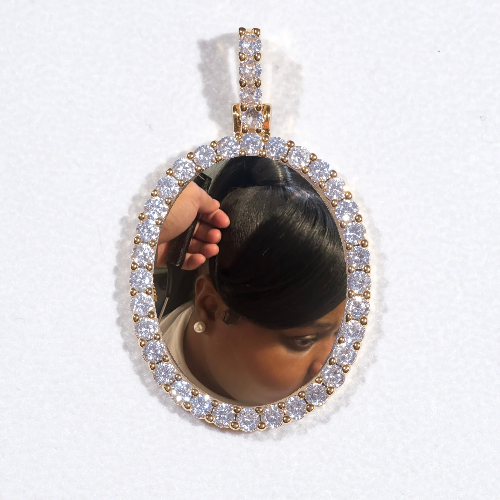 3D Oval Custom Picture Pendant