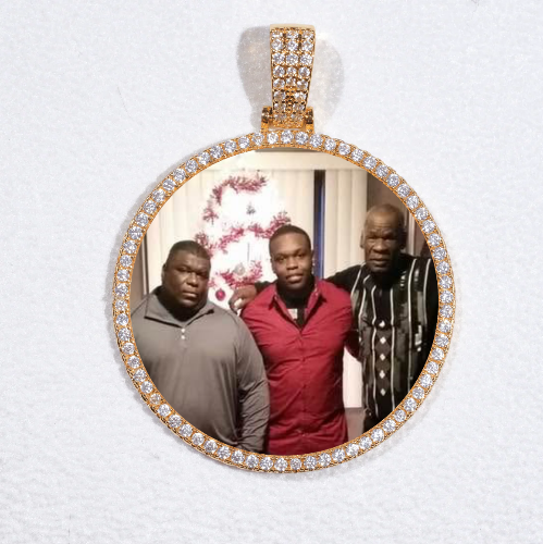 MEDIUM 3D CIRCLE CUSTOM PICTURE PENDANT