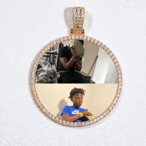 MEDIUM 3D CIRCLE CUSTOM PICTURE PENDANT