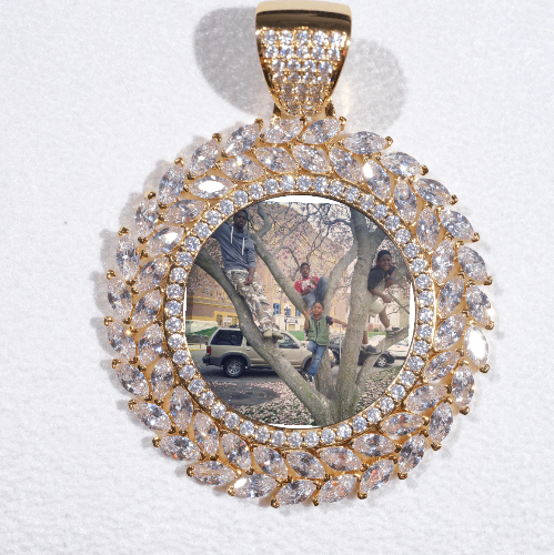 Large 3D Wheat Ear Custom Picture Pendant