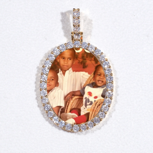 3D Oval Custom Picture Pendant