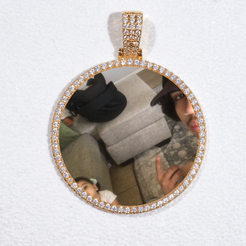 MEDIUM 3D CIRCLE CUSTOM PICTURE PENDANT