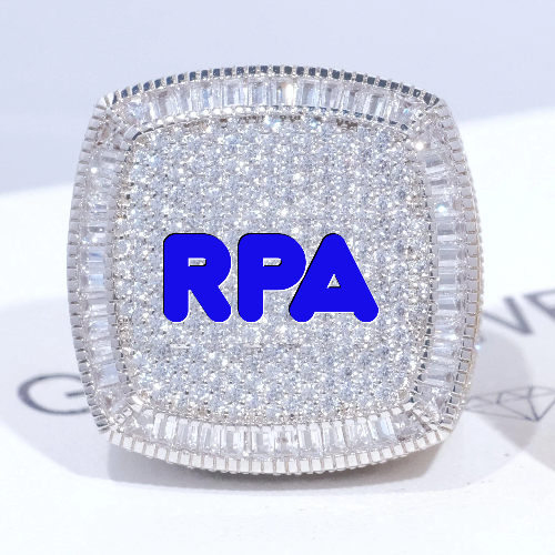 CUSTOM LETTER 3D ICED RING