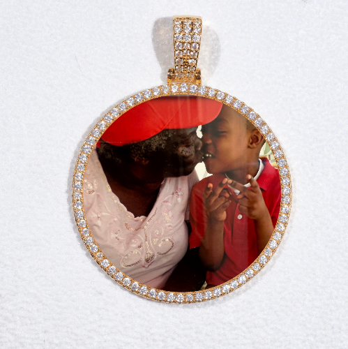 MEDIUM 3D CIRCLE CUSTOM PICTURE PENDANT