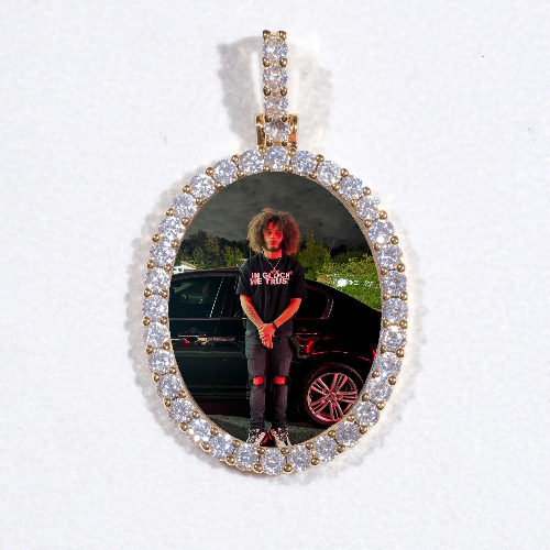 3D Oval Custom Picture Pendant