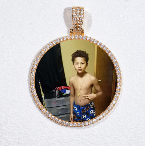 MEDIUM 3D CIRCLE CUSTOM PICTURE PENDANT