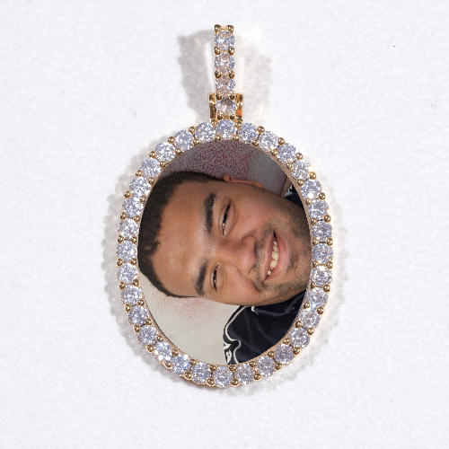 3D Oval Custom Picture Pendant