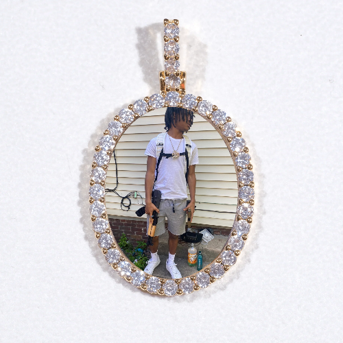 3D Oval Custom Picture Pendant