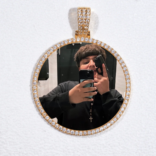 MEDIUM 3D CIRCLE CUSTOM PICTURE PENDANT