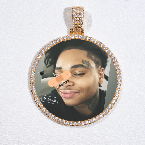 MEDIUM 3D CIRCLE CUSTOM PICTURE PENDANT