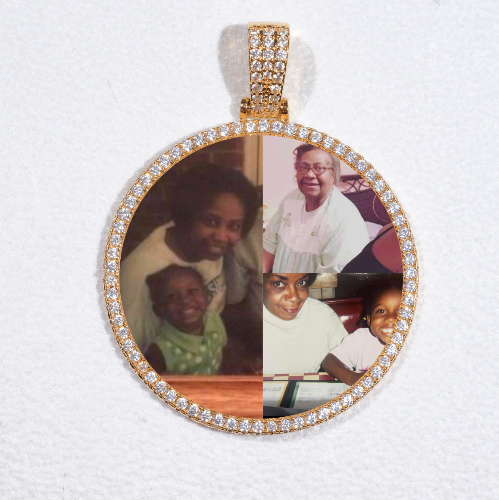 MEDIUM 3D CIRCLE CUSTOM PICTURE PENDANT
