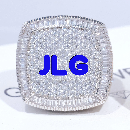 CUSTOM LETTER 3D ICED RING