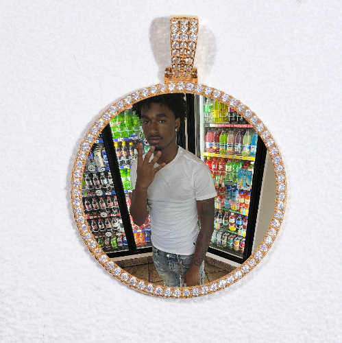 MEDIUM 3D CIRCLE CUSTOM PICTURE PENDANT