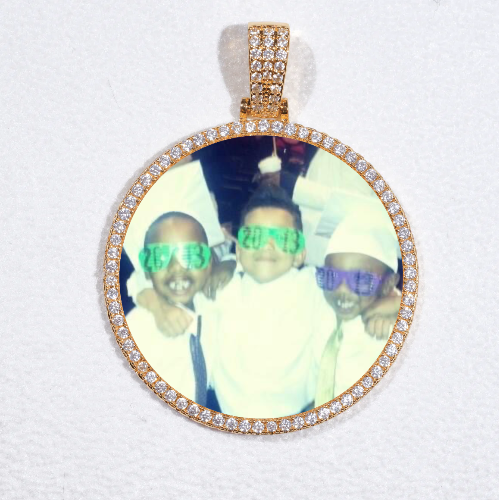 MEDIUM 3D CIRCLE CUSTOM PICTURE PENDANT