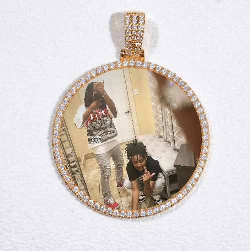 MEDIUM 3D CIRCLE CUSTOM PICTURE PENDANT