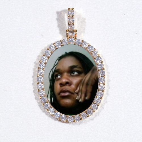 3D Oval Custom Picture Pendant