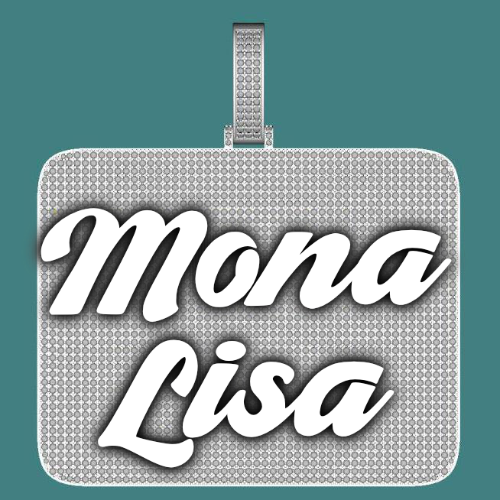CUSTOM LETTER NECKLACE 3D BIG SQUARE