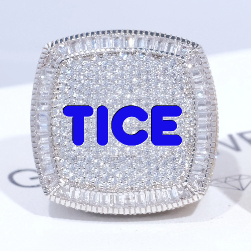 CUSTOM LETTER 3D ICED RING