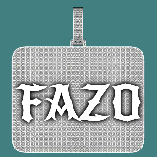 CUSTOM LETTER NECKLACE 3D BIG SQUARE