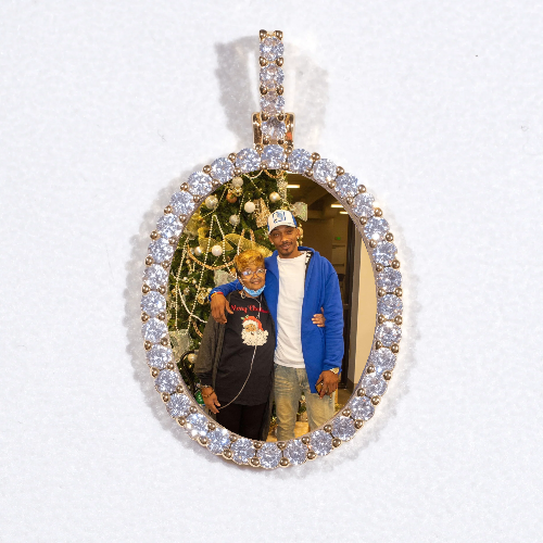 3D Oval Custom Picture Pendant