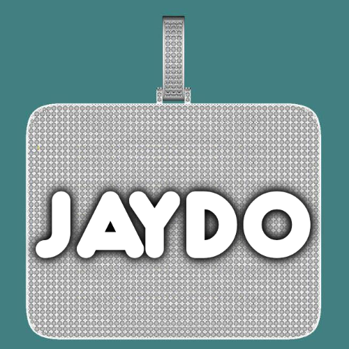CUSTOM LETTER NECKLACE 3D BIG SQUARE