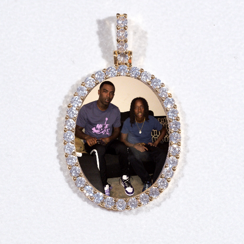 3D Oval Custom Picture Pendant