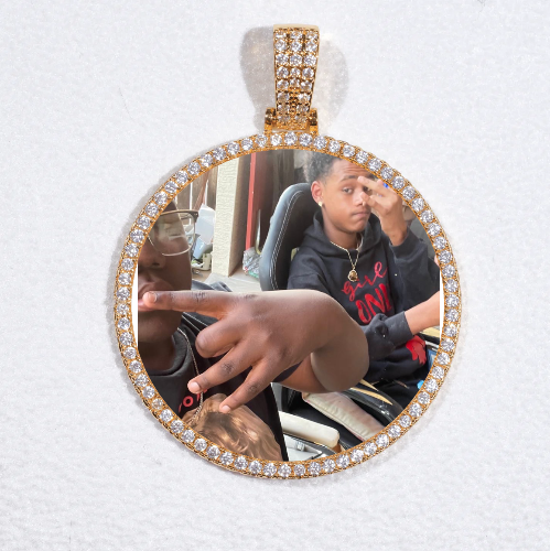 MEDIUM 3D CIRCLE CUSTOM PICTURE PENDANT