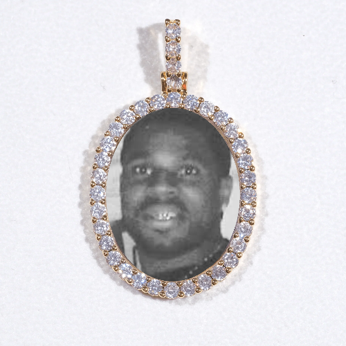 3D Oval Custom Picture Pendant