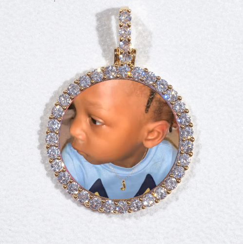 3D CIRCLE CUSTOM PICTURE PENDANT SMALL SIZE