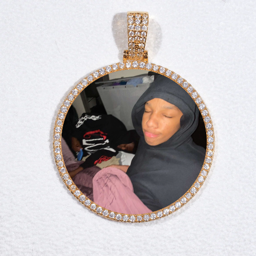 MEDIUM 3D CIRCLE CUSTOM PICTURE PENDANT