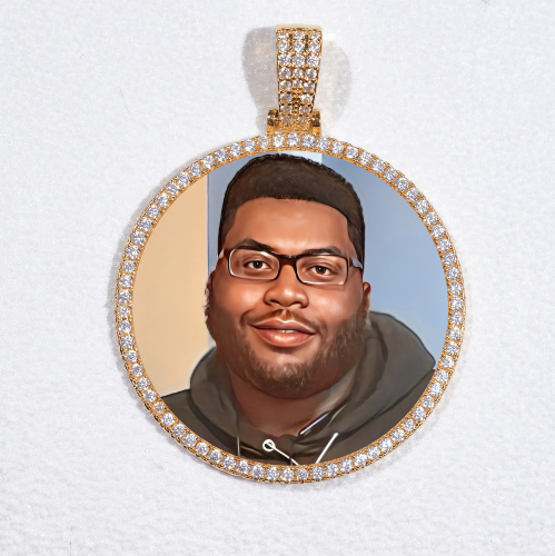 MEDIUM 3D CIRCLE CUSTOM PICTURE PENDANT