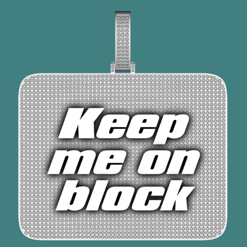 CUSTOM LETTER NECKLACE 3D BIG SQUARE