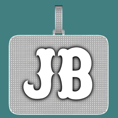 CUSTOM LETTER NECKLACE 3D BIG SQUARE