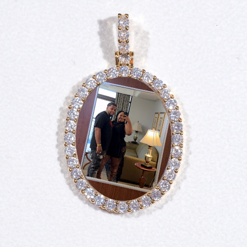 3D Oval Custom Picture Pendant