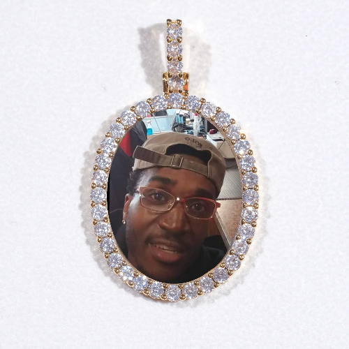 3D Oval Custom Picture Pendant