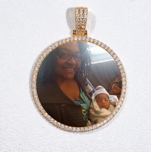 MEDIUM 3D CIRCLE CUSTOM PICTURE PENDANT